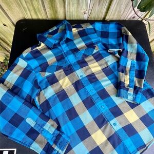 COLUMBIA Men's Blue Plaid Button-Up Shirt